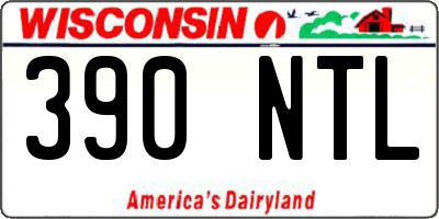 WI license plate 390NTL