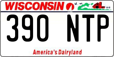 WI license plate 390NTP