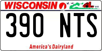 WI license plate 390NTS