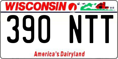 WI license plate 390NTT