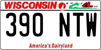 WI license plate 390NTW