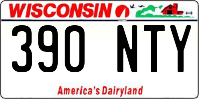 WI license plate 390NTY