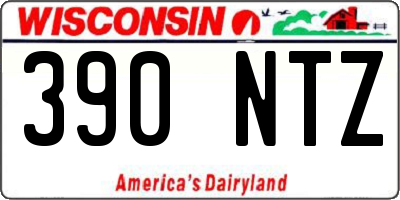 WI license plate 390NTZ