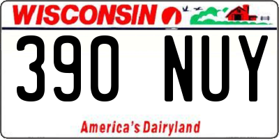WI license plate 390NUY