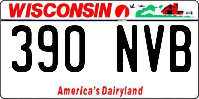 WI license plate 390NVB