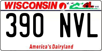 WI license plate 390NVL