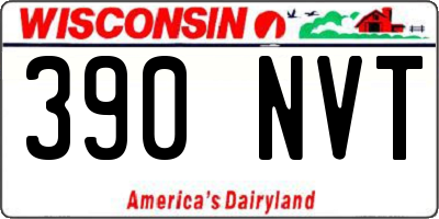 WI license plate 390NVT