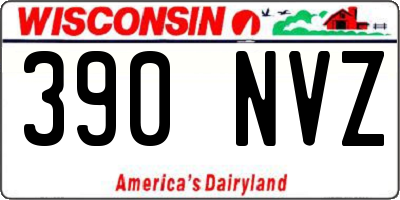 WI license plate 390NVZ
