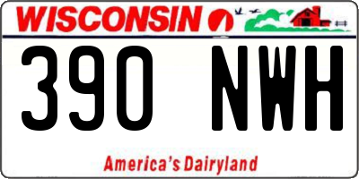 WI license plate 390NWH