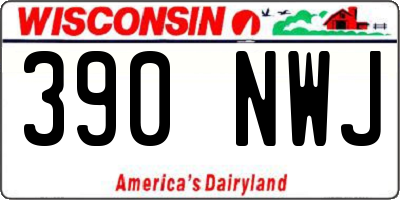 WI license plate 390NWJ