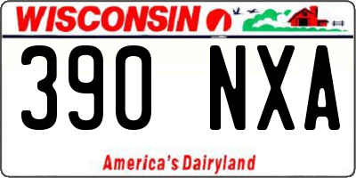 WI license plate 390NXA