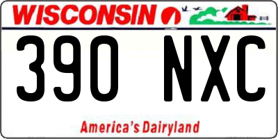 WI license plate 390NXC