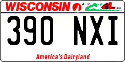 WI license plate 390NXI