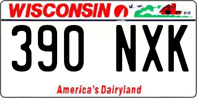 WI license plate 390NXK
