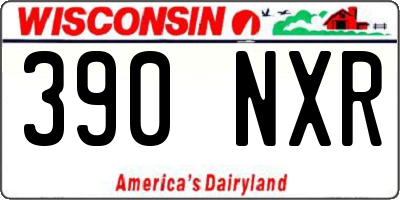 WI license plate 390NXR
