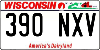 WI license plate 390NXV