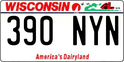 WI license plate 390NYN