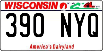 WI license plate 390NYQ