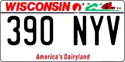 WI license plate 390NYV