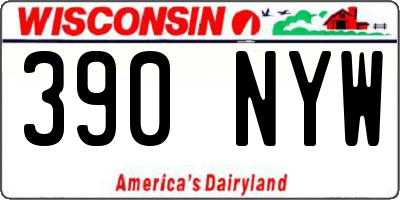 WI license plate 390NYW