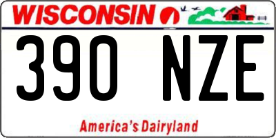 WI license plate 390NZE