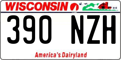 WI license plate 390NZH