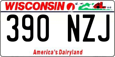 WI license plate 390NZJ