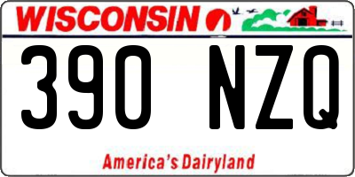 WI license plate 390NZQ