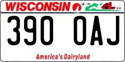 WI license plate 390OAJ