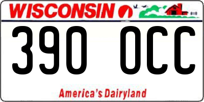 WI license plate 390OCC
