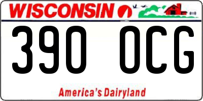 WI license plate 390OCG