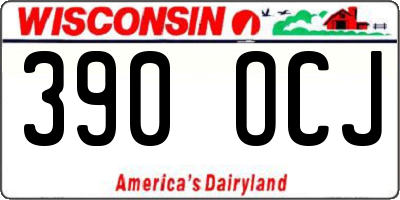 WI license plate 390OCJ
