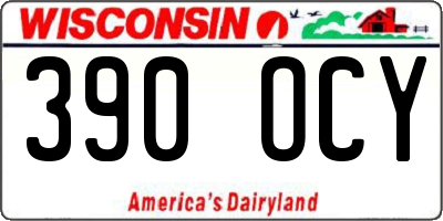 WI license plate 390OCY