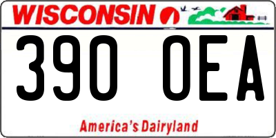 WI license plate 390OEA