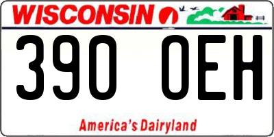 WI license plate 390OEH