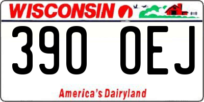 WI license plate 390OEJ