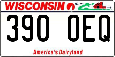 WI license plate 390OEQ