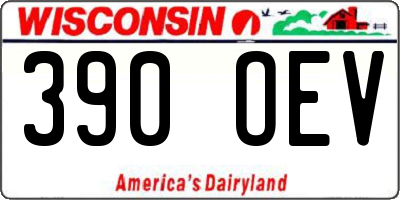 WI license plate 390OEV