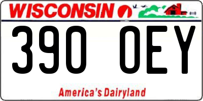 WI license plate 390OEY