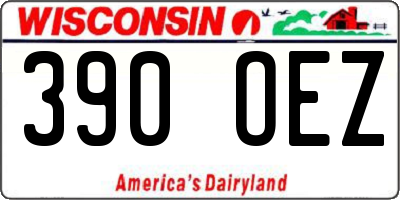 WI license plate 390OEZ