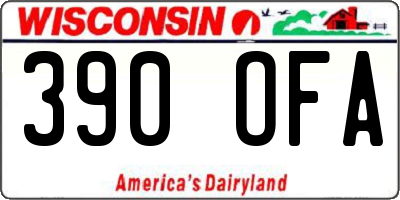 WI license plate 390OFA