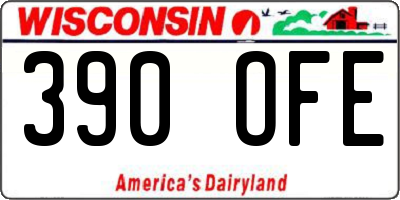 WI license plate 390OFE