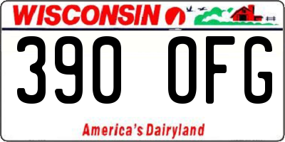 WI license plate 390OFG