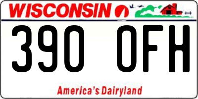 WI license plate 390OFH