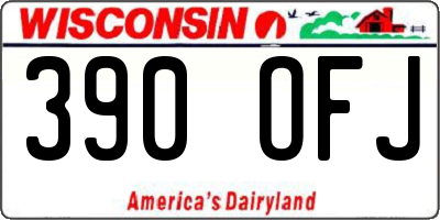 WI license plate 390OFJ