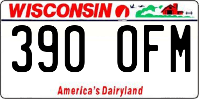 WI license plate 390OFM