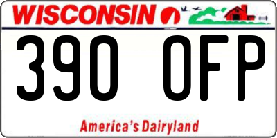 WI license plate 390OFP