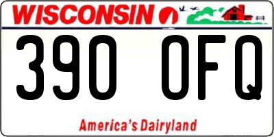 WI license plate 390OFQ