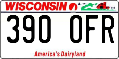 WI license plate 390OFR