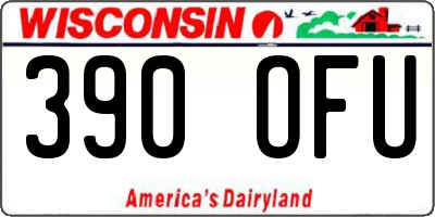 WI license plate 390OFU